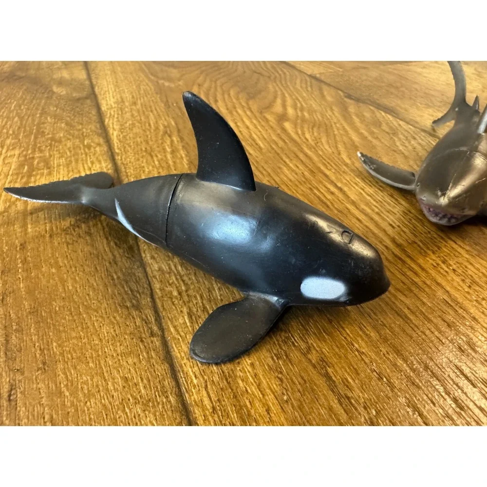 Realistic Animal Ocean Killer Whale Shark Marine Water Life Lot Fish Toy Figures